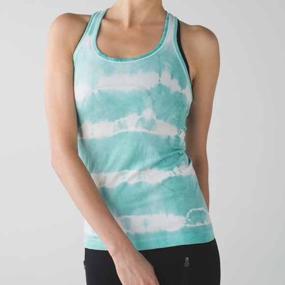 Lululemon Swiftly Tech Racerback Heathered Tranquil Blue size 10 - Picture 1 of 4